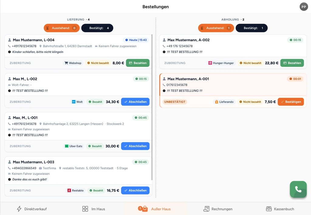 Lieferando, Uber Eats, Wolt & co – ohne Abtippen.